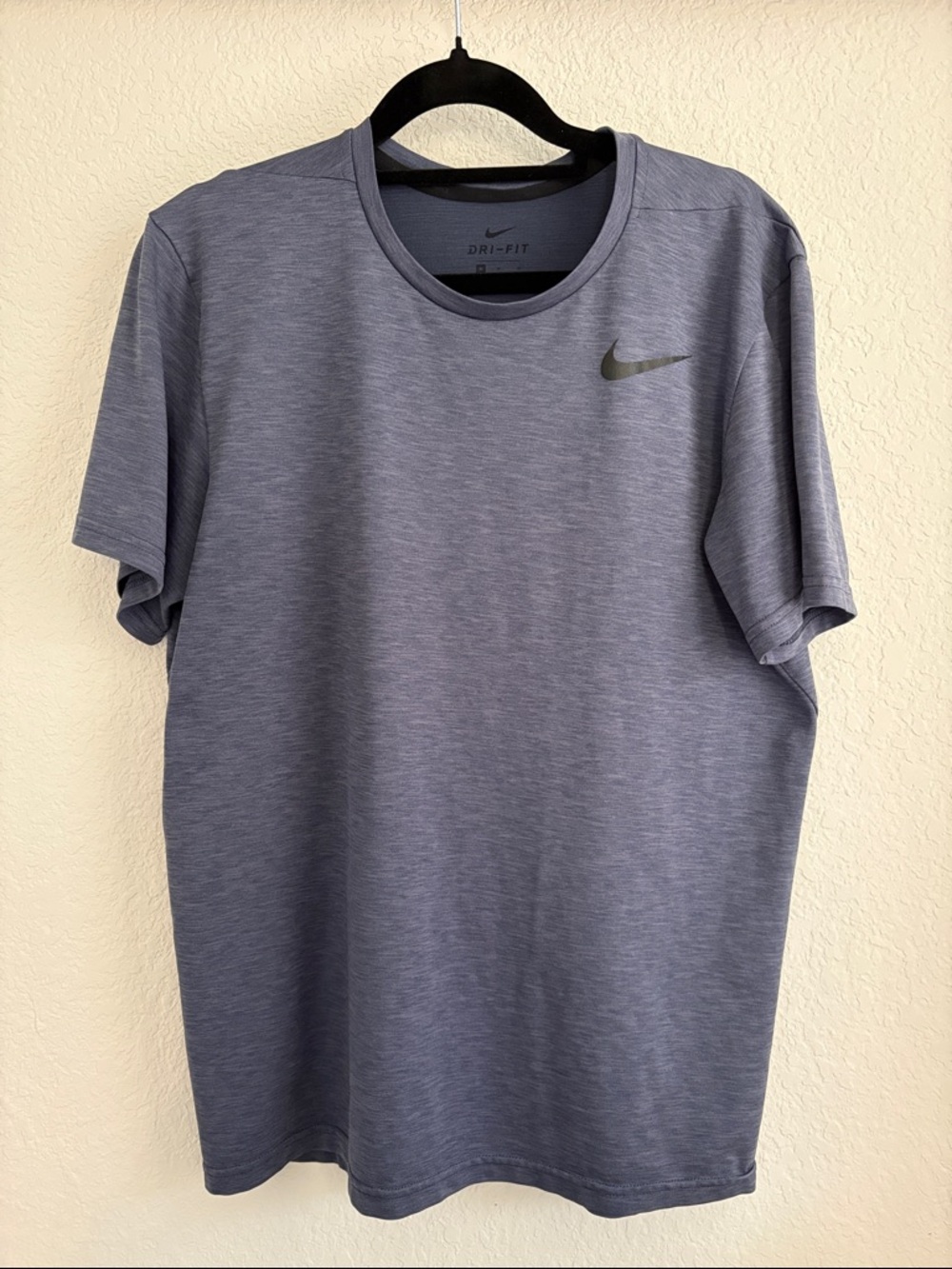 Nike Men's Heather Blue Short-Sleeve Dri-FIT Tee